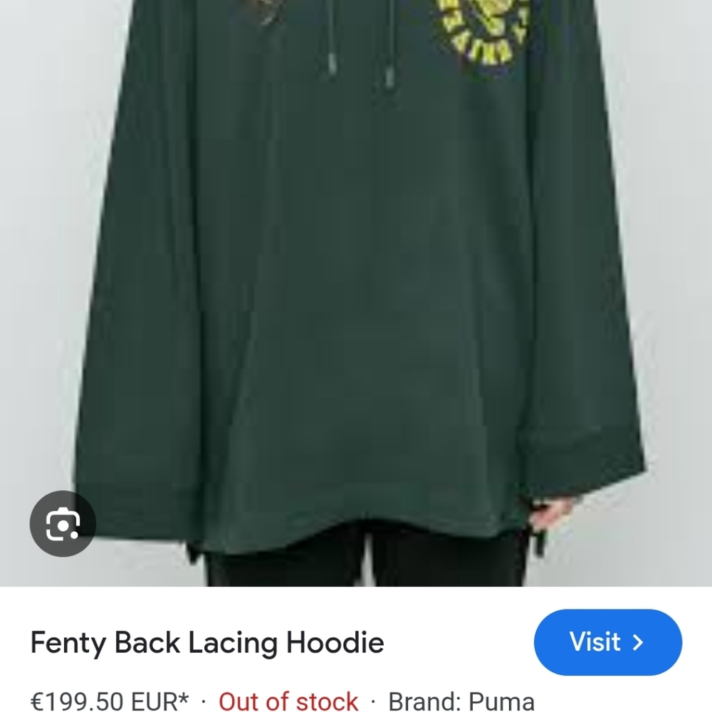 FENTY With Puma Dark Green Hoodie Oversized - Picture 3 of 5
